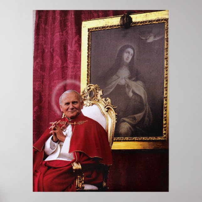 JOHN PAUL II OCH MADONNA. POSTER (Framsidan)
