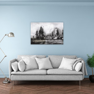 John Paul Jones's 'Skogsvaktare' Frakt, 1793 Canvastryck