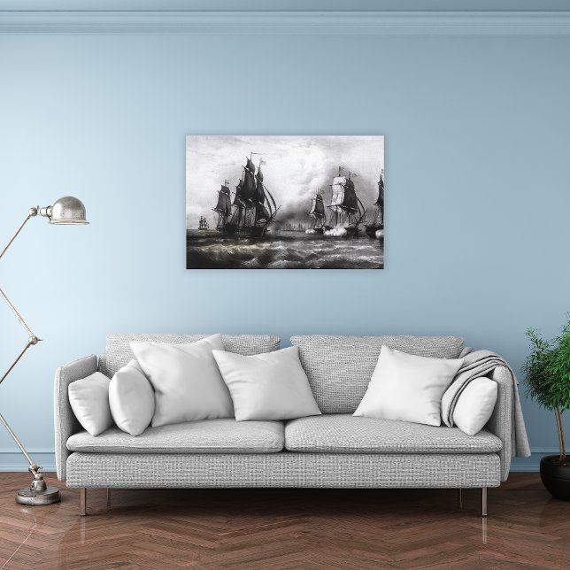 John Paul Jones's 'Skogsvaktare' Frakt, 1793 Canvastryck (Skapare uppladdad)