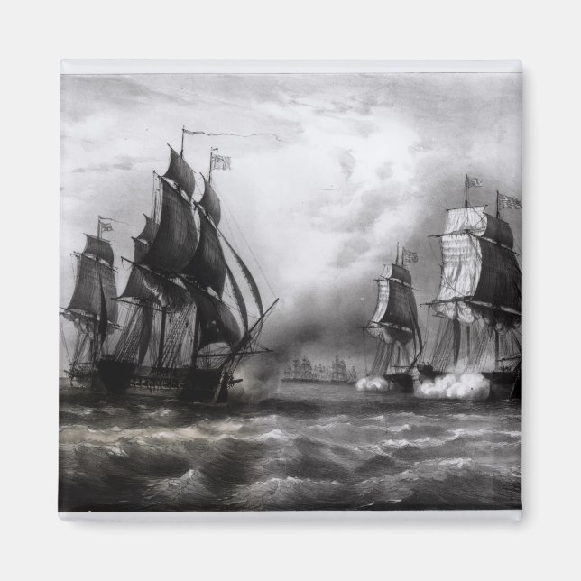John Paul Jones's 'Skogsvaktare' Frakt, 1793 Magnet (Framsidan)