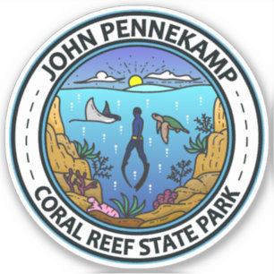 John Pennekamp Coral Reef State Park Travel Art Klistermärken