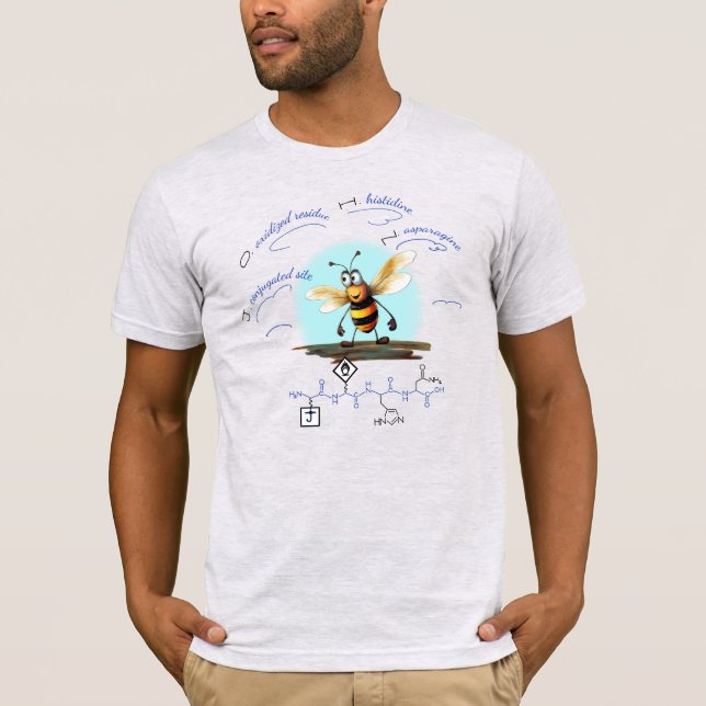 JOHN peptid, Bee- 5 med anpassningsbar, ljus T Shirt (Framsida)