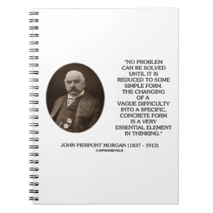 John Pierpont Morgan Inga problem kan lösas Anteckningsbok Med Spiral