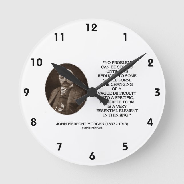 John Pierpont Morgan Inga problem kan lösas Rund Klocka (Framsida)