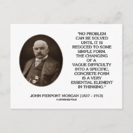John Pierpont Morgan Inga problem kan lösas Vykort