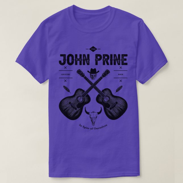 John Prine Acoustic Guitar Logotyp T Shirt (Design framsida)