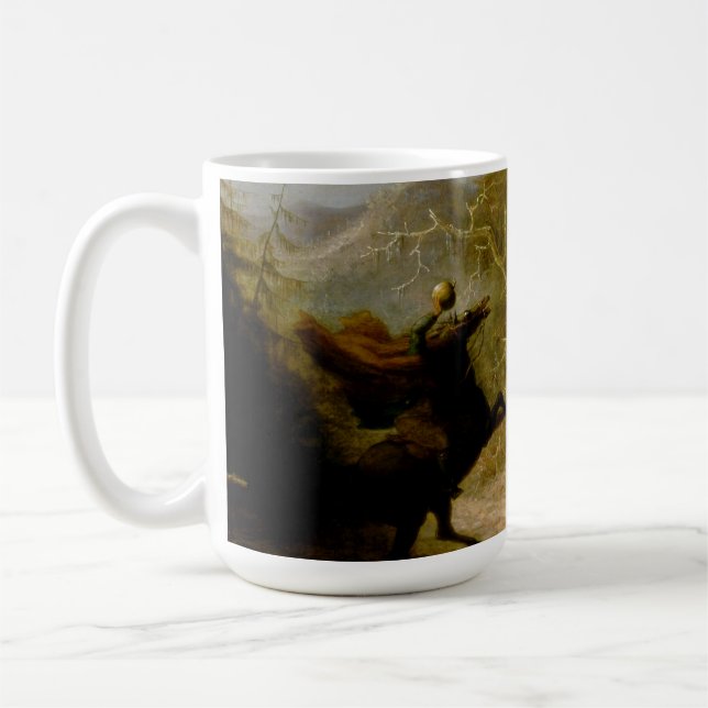 John Quidor Legend of Sömnig Hollow Headless Horse Kaffemugg (Vänster)