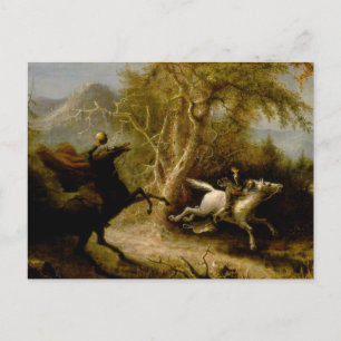 John Quidor Legend of Sömnig Hollow Headless Horse Vykort