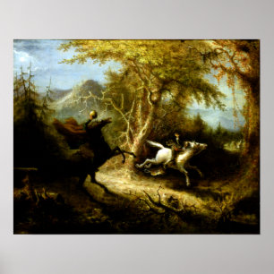 John Quidor The Headless Horseman Exing Ichabod Poster