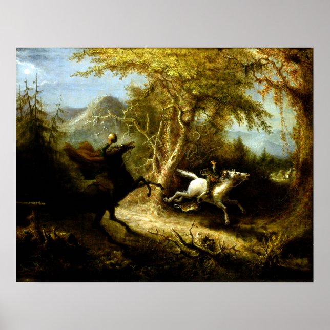 John Quidor The Headless Horseman Exing Ichabod Poster (Framsidan)