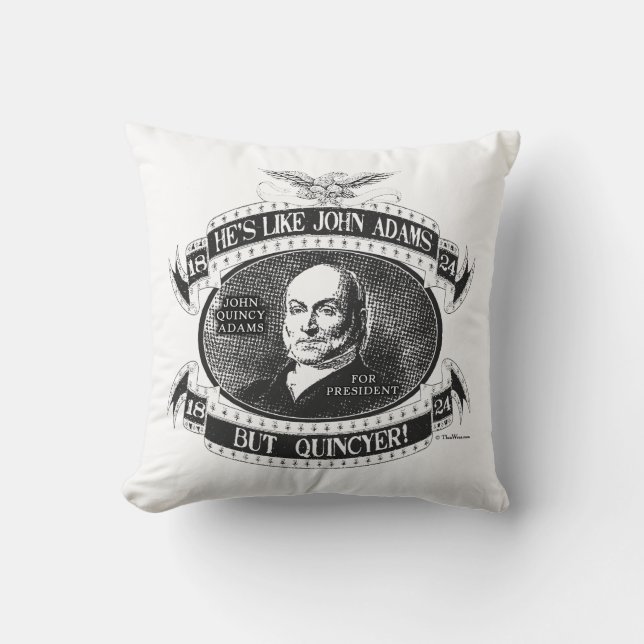 John Quincy Adams 1824 Kampanj Dekorativ kudde (Framsida)