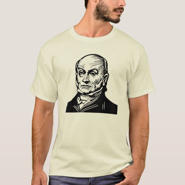 John Quincy Adams "6" utslagsplats Tee Shirt (Framsida)