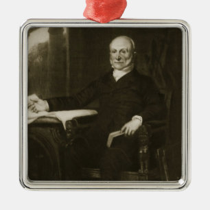 John Quincy Adams 6epresident av den eniga Staen Julgransprydnad Metall