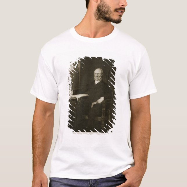 John Quincy Adams 6epresident av den eniga Staen Tee Shirt (Framsida)