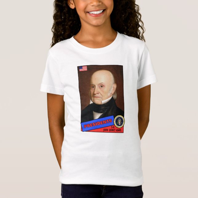 John Quincy Adams Basebollkort T Shirt (Framsida)