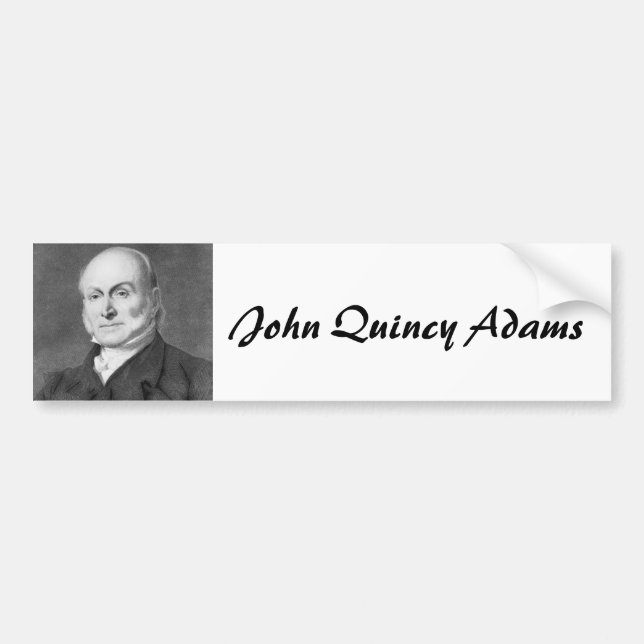 John Quincy Adams Bildekal (Framsidan)