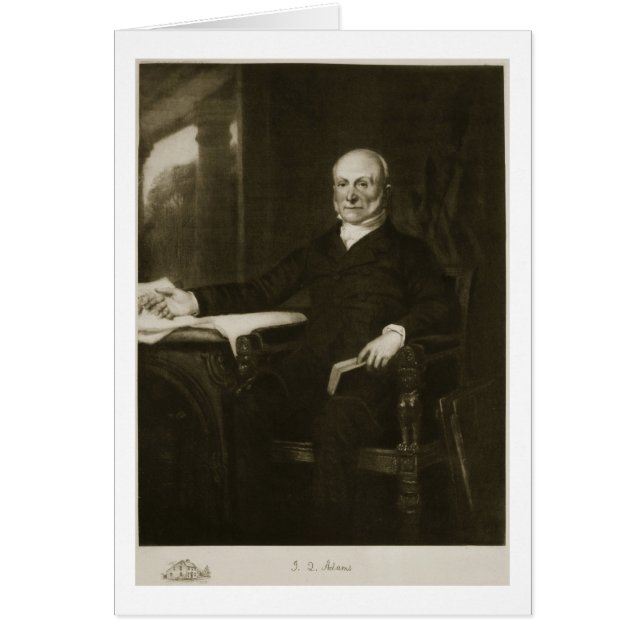 John Quincy Adams, Förenta staternas president i 6 Hälsningskort (Framsidan)