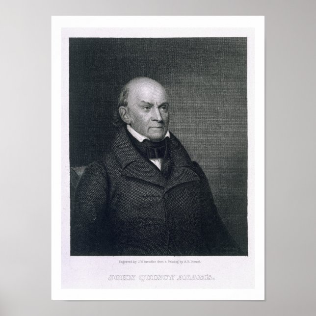 John Quincy Adams, graverad av John Wesley Paradis Poster (Framsidan)