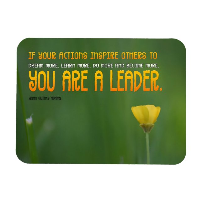 John Quincy Adams inspirationcitationschef Flexi Magnet (Horisontell)