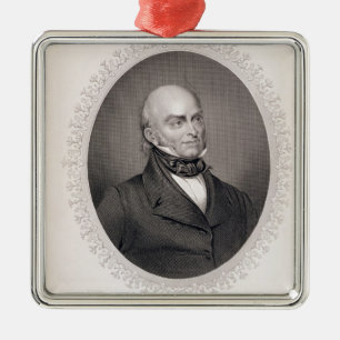 John Quincy Adams Julgransprydnad Metall