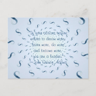 John Quincy Adams Leadence Quote Vykort