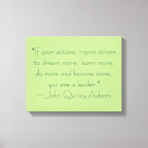 John Quincy Adams ledarskapcitationstecken Canvastryck