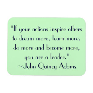 John Quincy Adams ledarskapcitationstecken Magnet