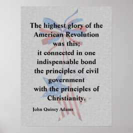 John Quincy Adams Patriotic Religiösa Quote Poster