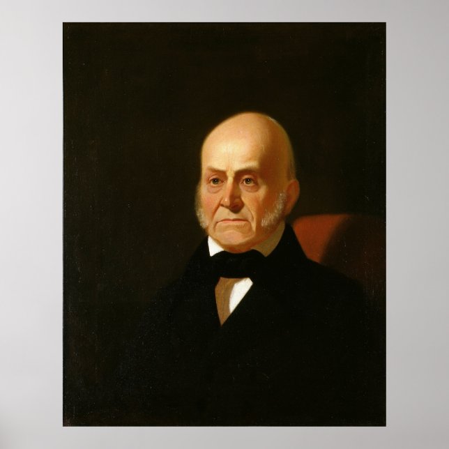 JOHN QUINCY ADAMS Porträtt av George Caleb Bingham Poster (Framsidan)