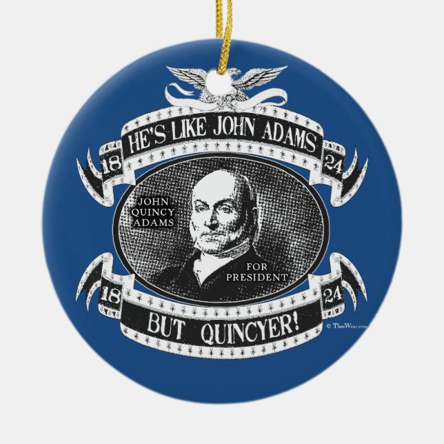 John Quincy Adams presidents- kampanj Julgransprydnad Keramik (Framsidan)