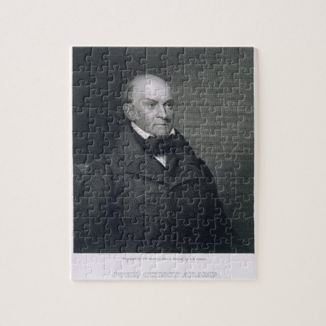 John Quincy Adams som inristas av John Wesley Pussel (Vertikal)