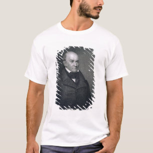 John Quincy Adams som inristas av John Wesley Tee Shirt