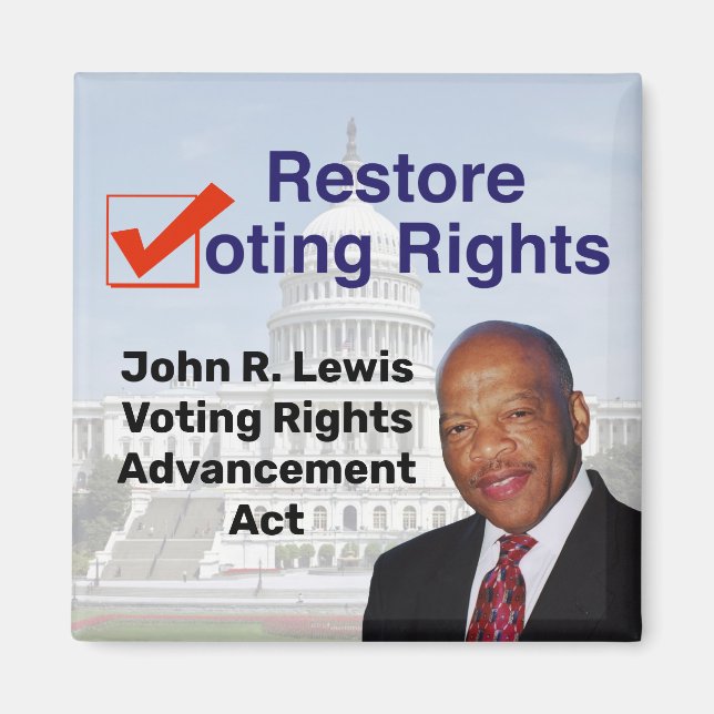 John R. Lewis Voting Högers Advanced Act Magnet (Framsidan)