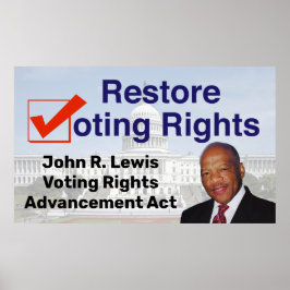 John R. Lewis Voting Högers Advanced Act Poster