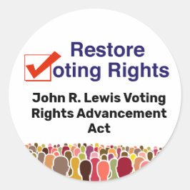 John R. Lewis Voting Högers Advanced Act Runt Klistermärke