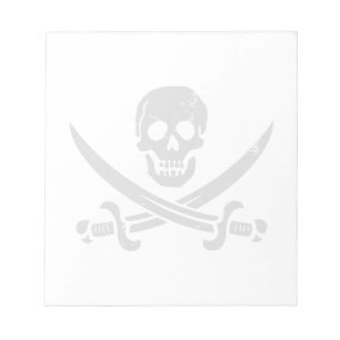 John Rackham (Calicojack) piratflagga Jolly Roger Anteckningsblock