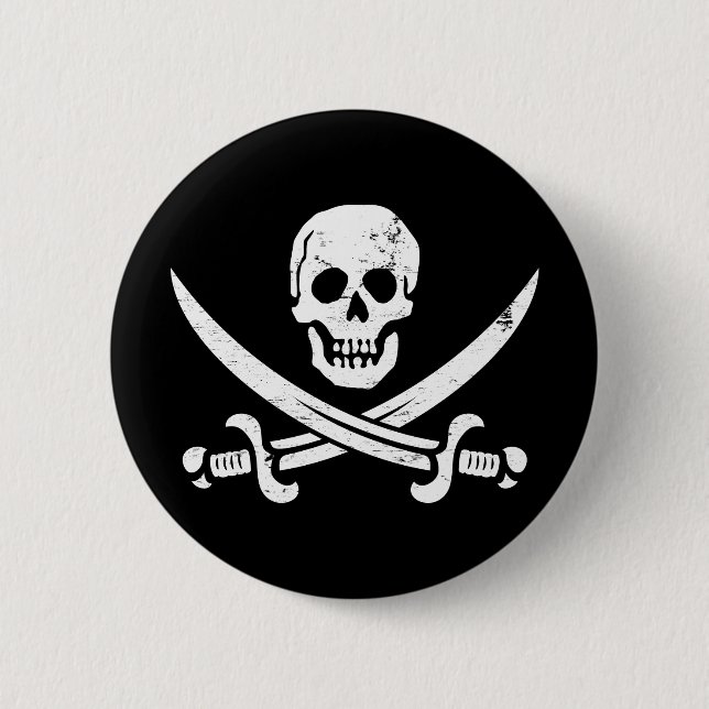 John Rackham (Calicojack) piratflagga Jolly Roger Knapp (Framsida)