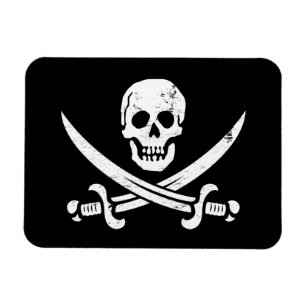 John Rackham (Calicojack) piratflagga Jolly Roger Magnet