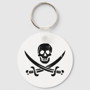 John Rackham (Calicojack) piratflagga Jolly Roger Nyckelring