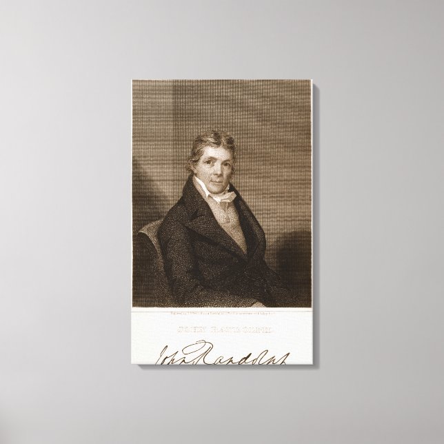 John Randolph (1773-1833) ingraverad av Thomas B.  Canvastryck (Framsida)