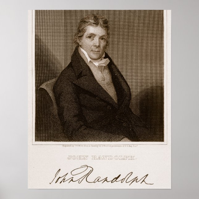 John Randolph (1773-1833) ingraverad av Thomas B.  Poster (Framsidan)