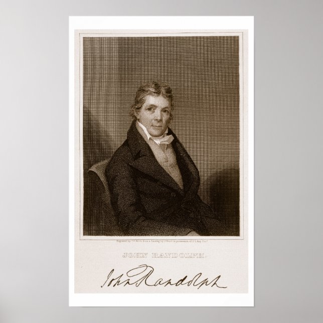 John Randolph (1773-1833) ingraverad av Thomas B.  Poster (Framsidan)