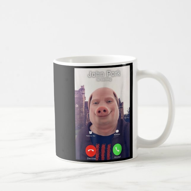 John Rk Is Calling Funny Answer Call Phone  Kaffemugg (Höger)