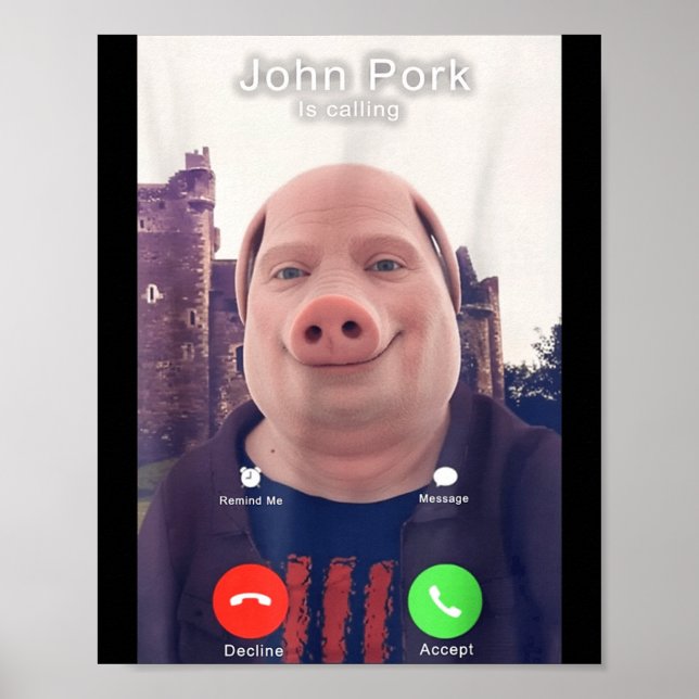 John Rk Is Calling Funny Answer Call Phone  Poster (Framsidan)