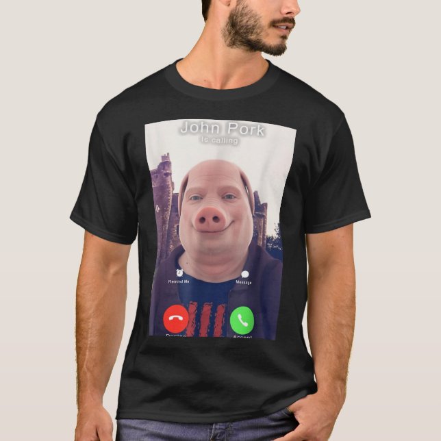 John Rk Is Calling Funny Answer Call Phone  T Shirt (Framsida)