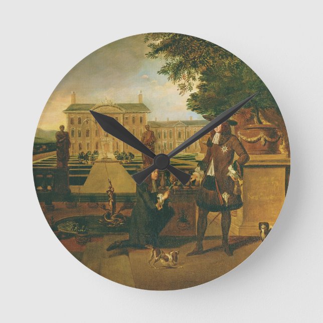 John Ro (c.1621-77) Kung Gardener, närvarande Rund Klocka (Framsida)