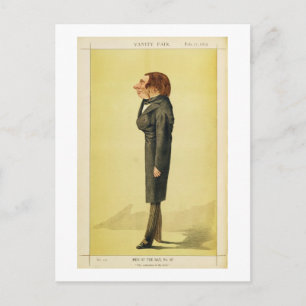 John Ruskin (1819-1900), caricature by Cecioni for Vykort