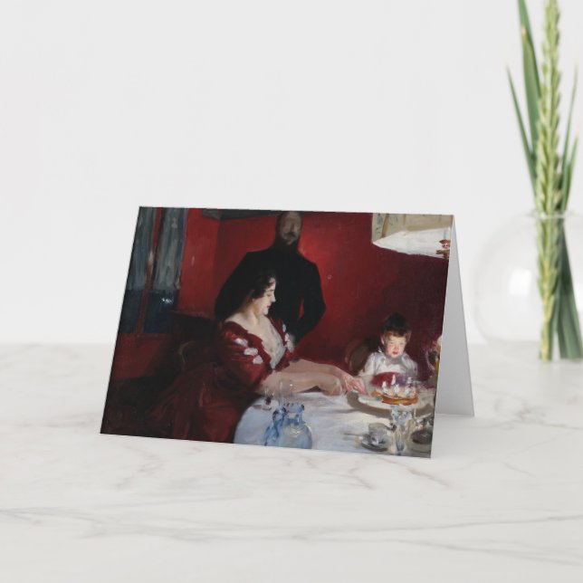 John sångare Sargent - födelsedagsfesten Kort (Framsida)