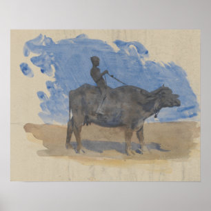 John sångare Sargent - pojke på vattenbuffel Poster