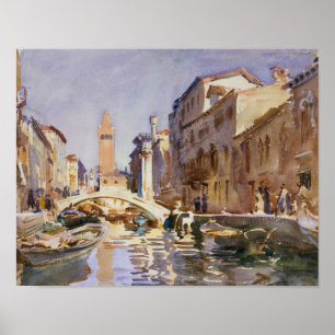 John sångare Sargent - Venetian kanal Poster